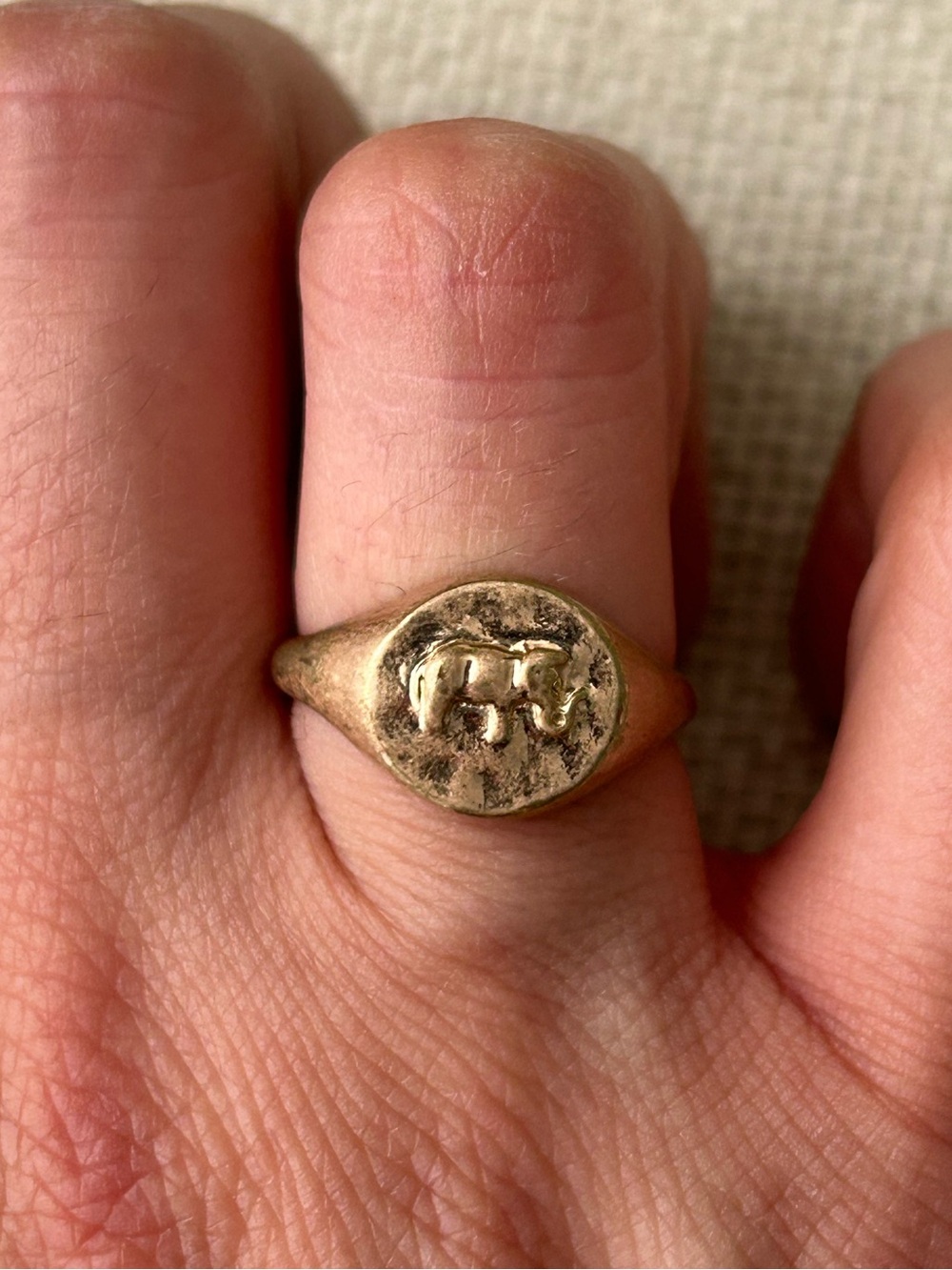 Banana Republic gold-tone signet ring